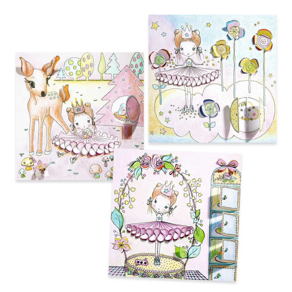 DJECO - 8 coloriages Les petites portes de Pupi - 5 à 8 ans
