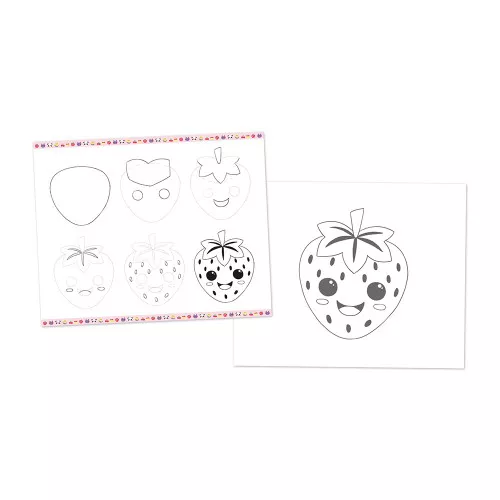 Janod - Coffret Créatif Dessin 20 Modèles Kawaii