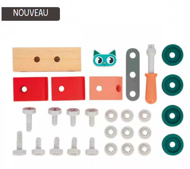 Janod - Voiture à bricoler chat Brico'Kids