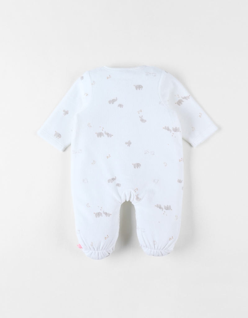 Noukie's - Pyjama dinosaure en velours - Blanc