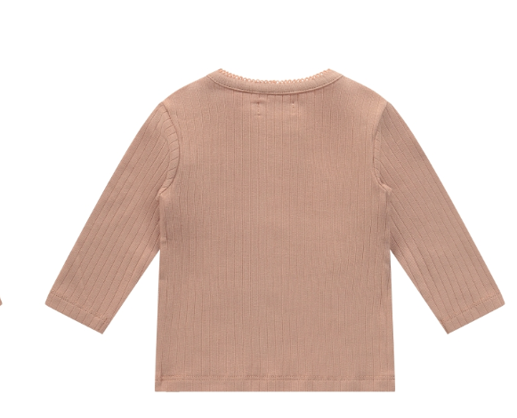 A Tiny Story (by Babyface) - T-shirt longues manches coeur brodé - Corail