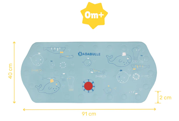 Badabulle - Tapis de bain XXL avec témoin de température