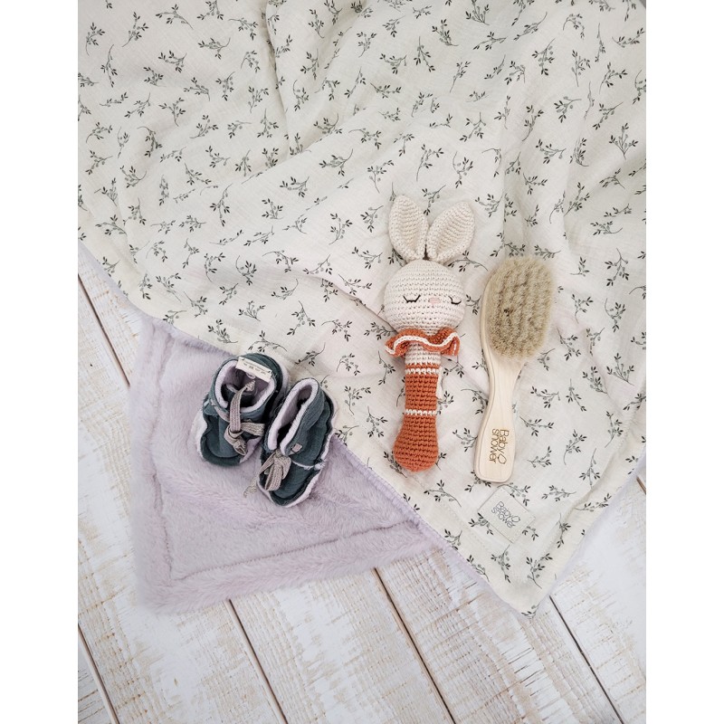 Babyshower - Couverture Polaire XL - Olive Bloom (copie)
