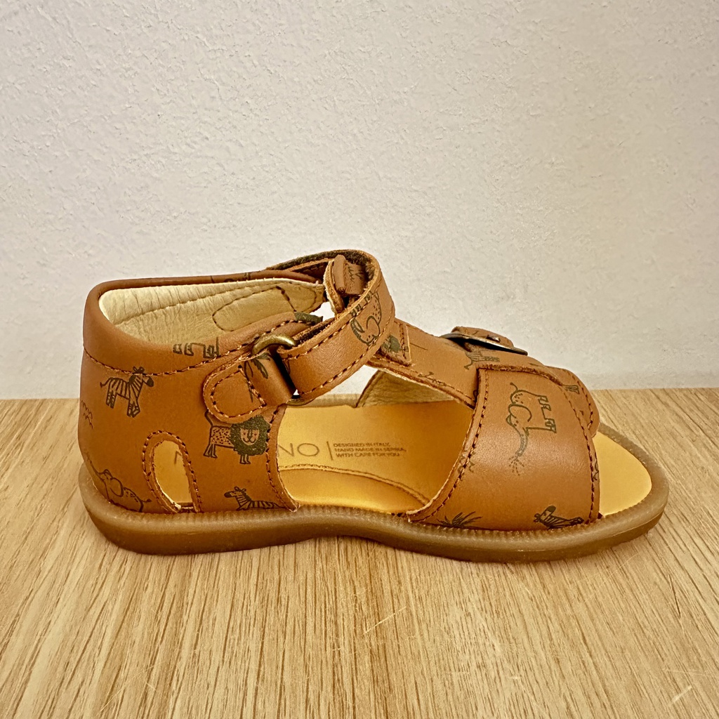 Naturino - Sandales Quarzo Savana Cognac - Animaux de la savane
