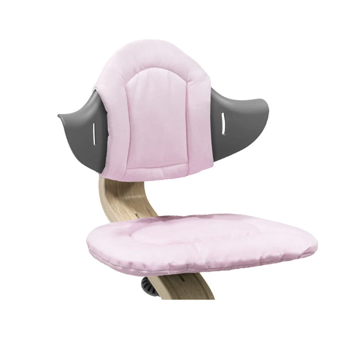 Nomi - Coussin Chaise-haute - Gris / Rose (réversible)