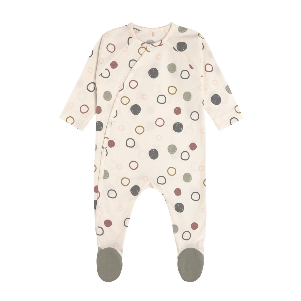 Lassig - Pyjama avec pieds - Circles offwhite - 0-2 mois