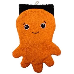 Fürnis - Gant de toilette Pieuvre Orange - Taille enfant