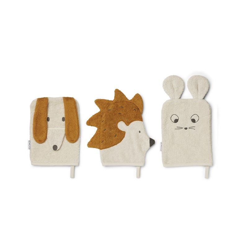 LIEWOOD - Pack de 3 gants de toilette Sylvester - Friendship Sandy