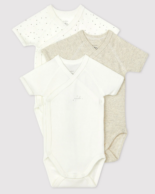 Petit bateau - Lot de 3 bodies en coton bio