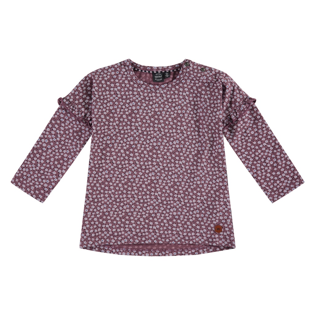 BABYFACE - T-shirt longues manches fille - Mauve / fleurs