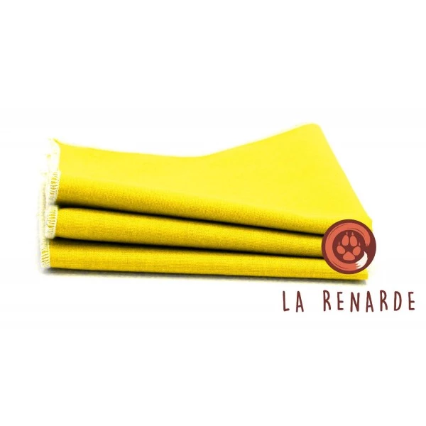 La Renarde - Lot de 10 mouchoirs tout mini - Jaune