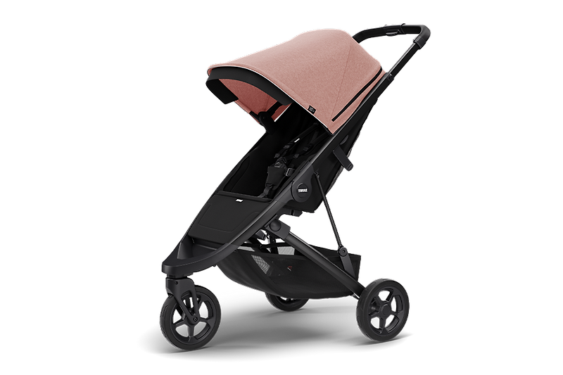 Thule - Poussette Spring châssis noir - Canopy rose