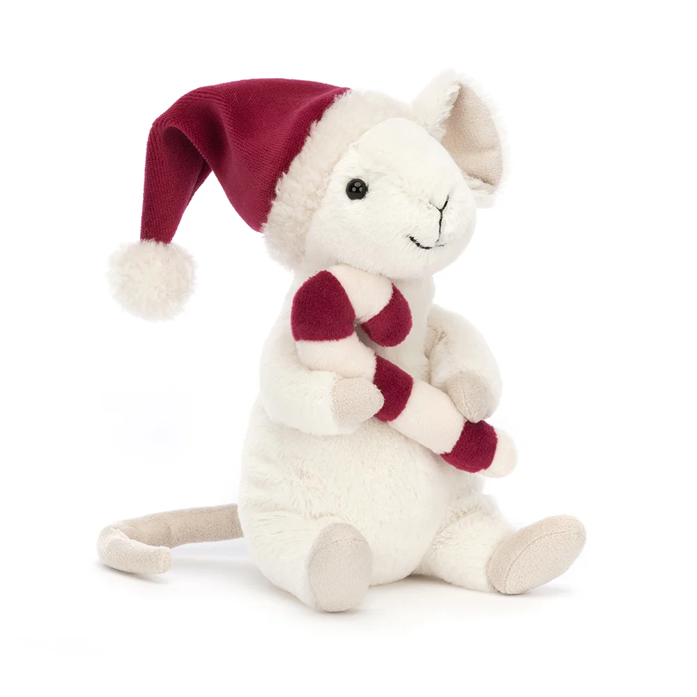 Jellycat - Souris de Noël avec sucre d'orge