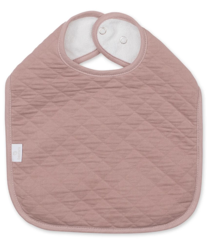 Bemini - Bavoir Waterproof pady quilted jersey - Mauve rosé