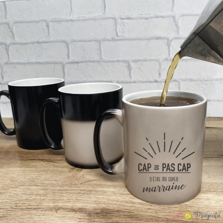 La vie en magenta - Mug Magique - Cap Ou Pas Cap D'être Ma Super Marraine ?