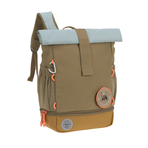 Lassig - Sac à dos enfant Rolltop - Nature / olive