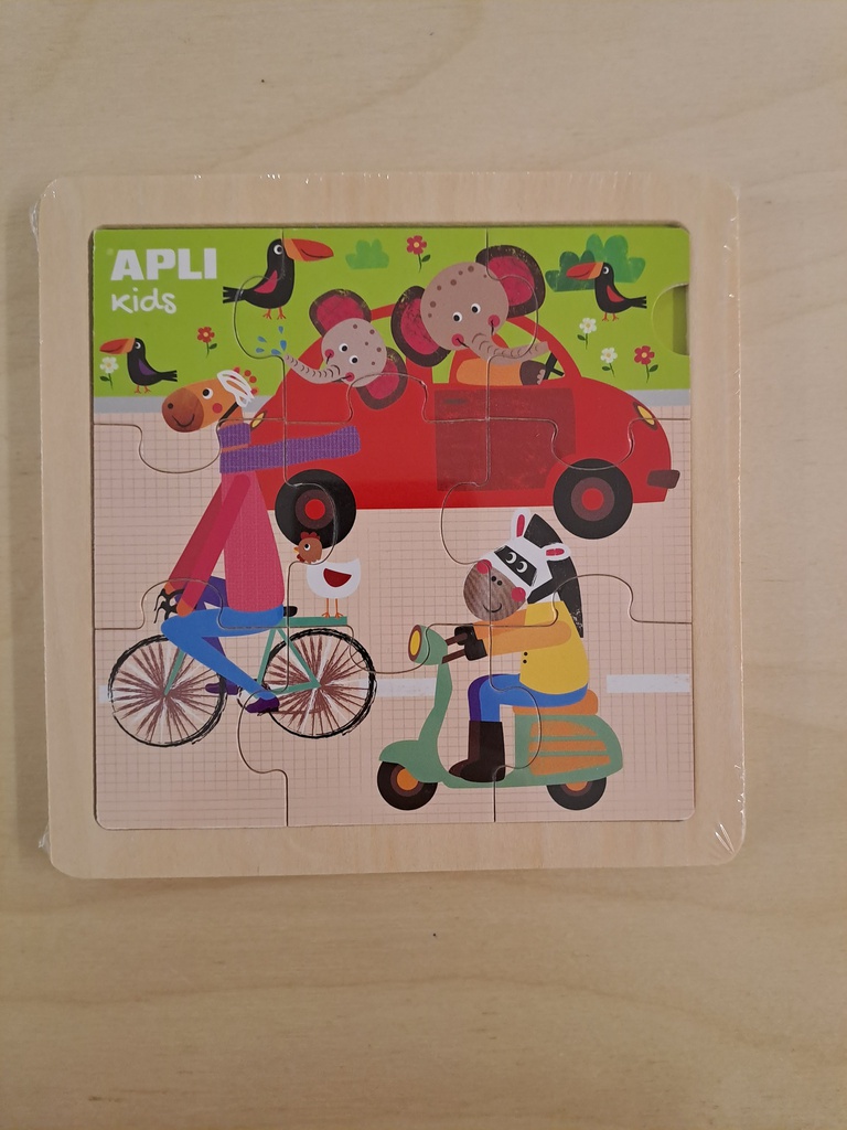 Apli - Petit puzzle 9pcs - Voiture