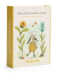 Moulin Roty - Cartes mes 12 premiers mois - Trois petits lapins