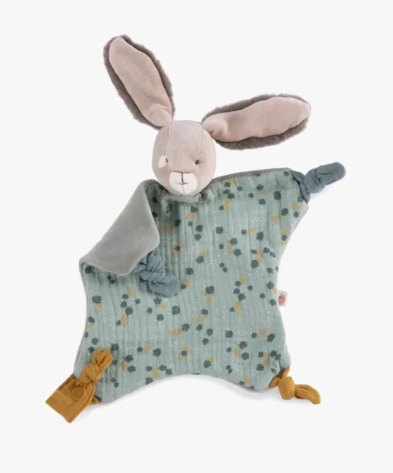 Moulin Roty - Doudou lapin sauge - Trois Petits Lapins