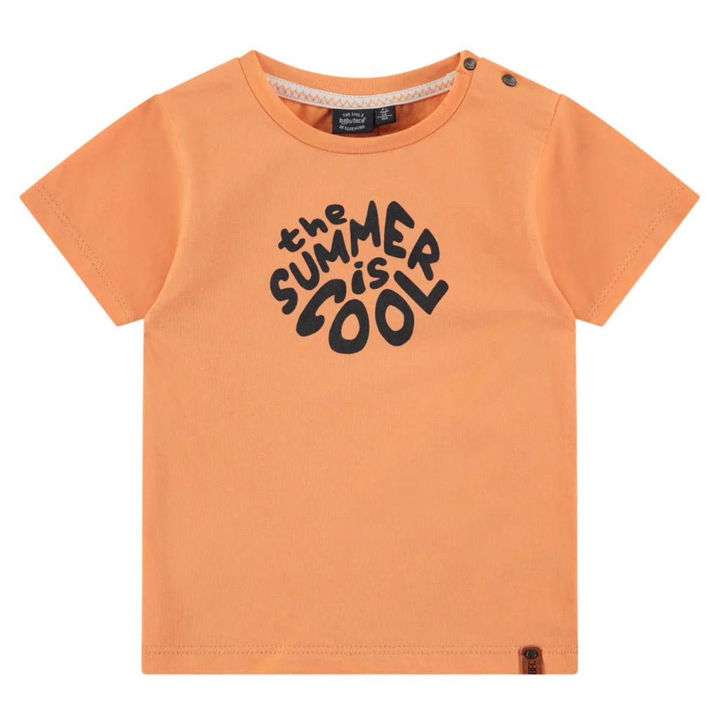 BABYFACE - t-shirt orange fluo &quot;the summer is cool&quot; - garçon