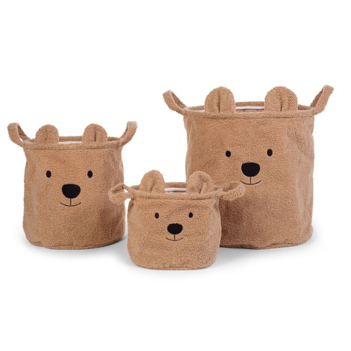 Childhome - Set de 3 paniers Teddy - Beige