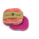 La Renarde - Lot de 6 lingettes lavables - bambou/coton - Rose clair / foncé