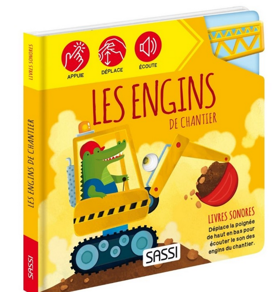 Sassi - Livre sonore - Les engins de chantier