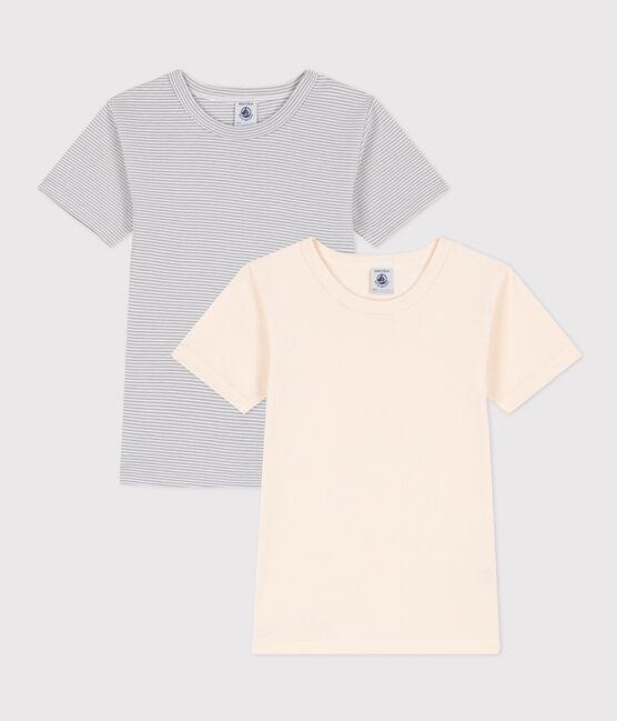 Petit Bateau - Lot de 2 T-Shirts en Coton Petit Garçon - Ligné