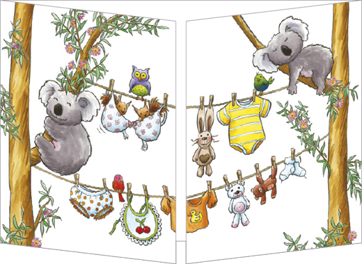 Sophie Turrel - Carte anniversaire - Les Koalas