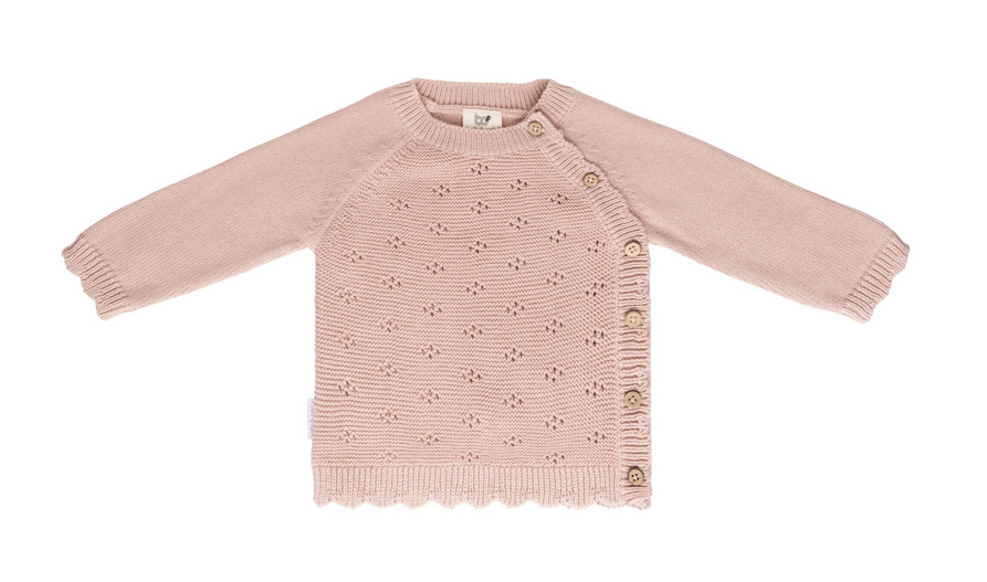 Baby'Only - Pullover Flora vieux rose