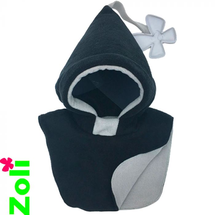 Zoli - Capuchon bébé polaire - 6-24 mois - Noir/gris