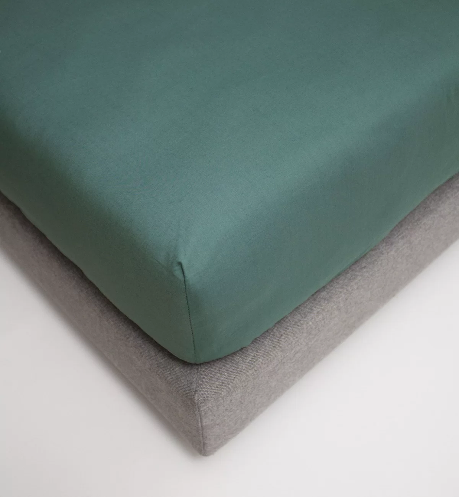 Kadolis - Drap housse coton bio - Eucalyptus - 90x200