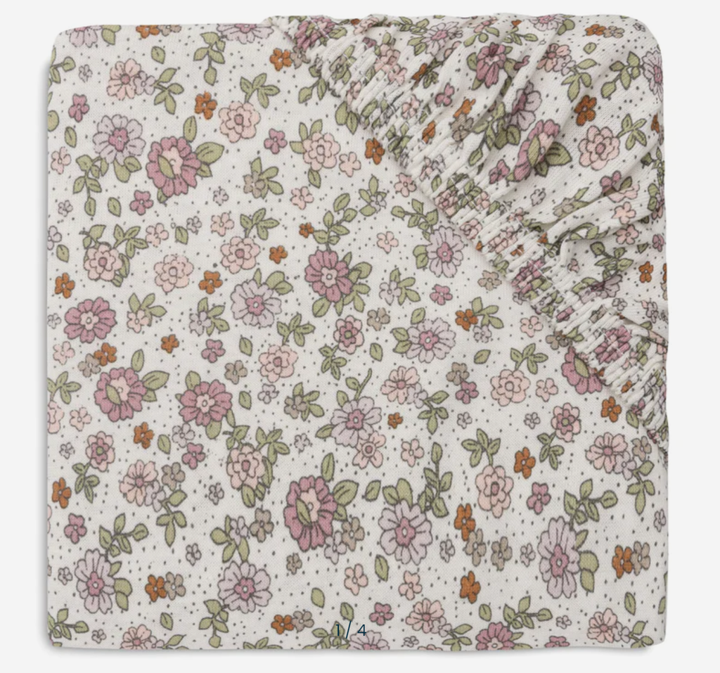 Jollein - Drap-housse Jersey 60x120cm Retro Flowers