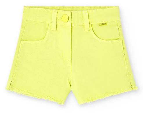 Boboli - Short basic en twill élastique pour fille - fluo