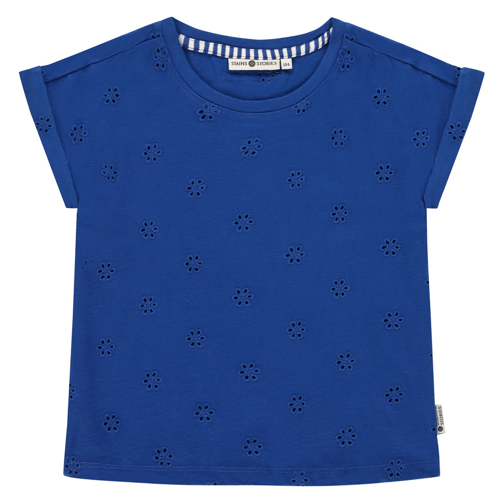 STAINS &amp; STORIES (BY BABYFACE) - T-shirt manches courtes fille - Cobalt