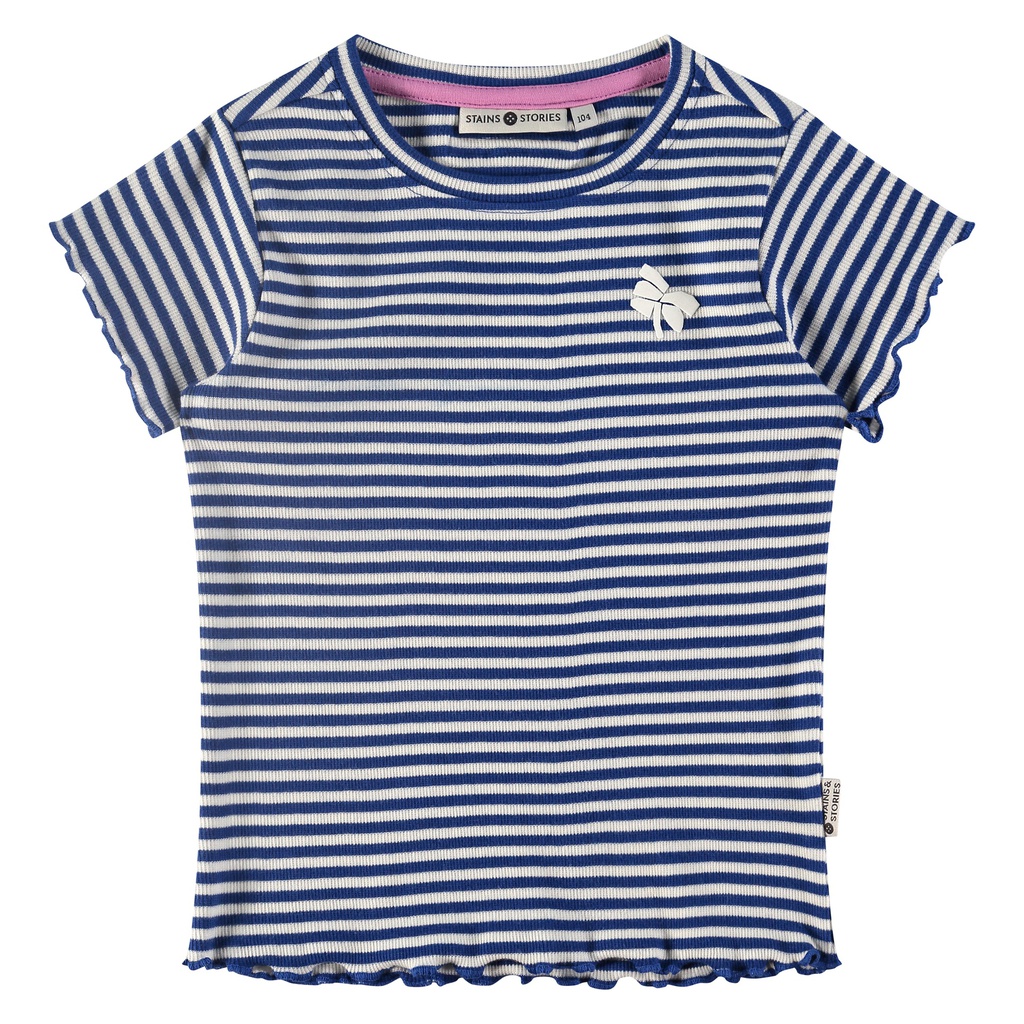 STAINS &amp; STORIES (BY BABYFACE) - T-shirt manches courtes fille - Cobalt