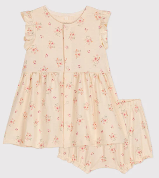 Petit Bateau - Robe et Bloomer en jersey léger bébé