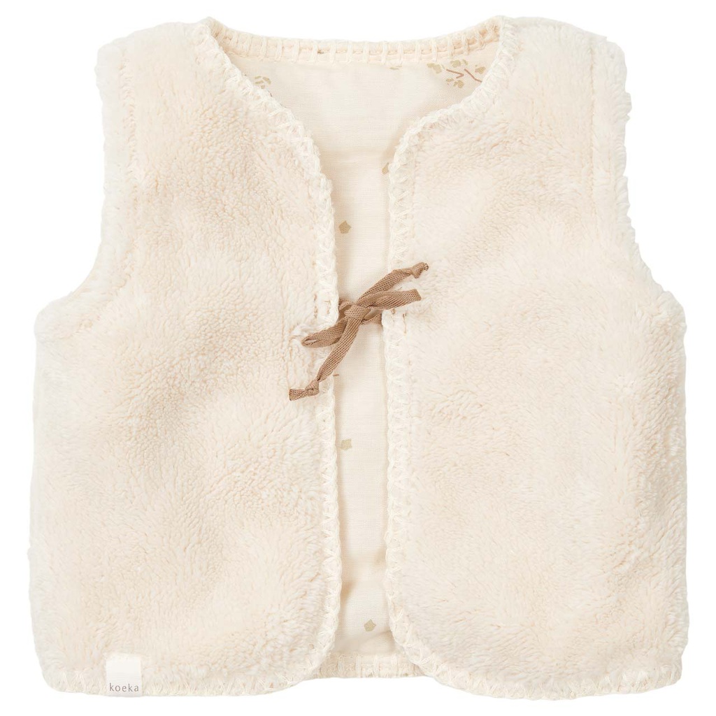 Koeka - Gilet réversible bébé sans manches teddy - Warm White