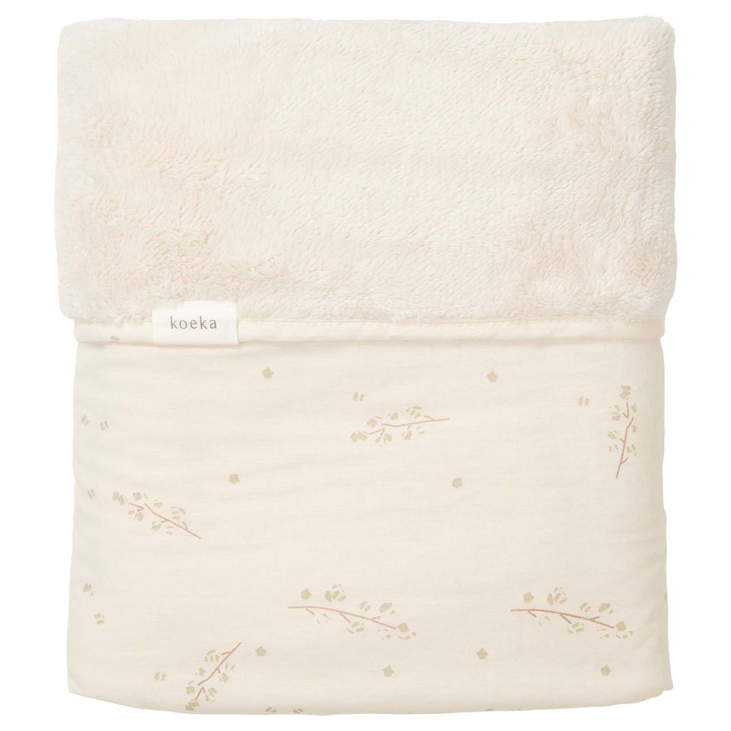 Koeka - Couverture berceau teddy réversible Coast - Warm White