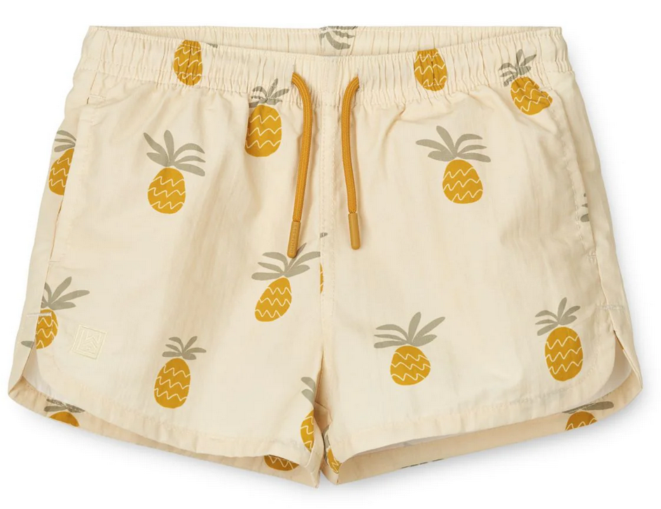 Liewood - Short De Bain Imprimé Aiden - Pineapples / Cloud cream