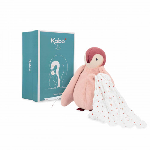 Kaloo - Peluche à bisous manchot - Rose