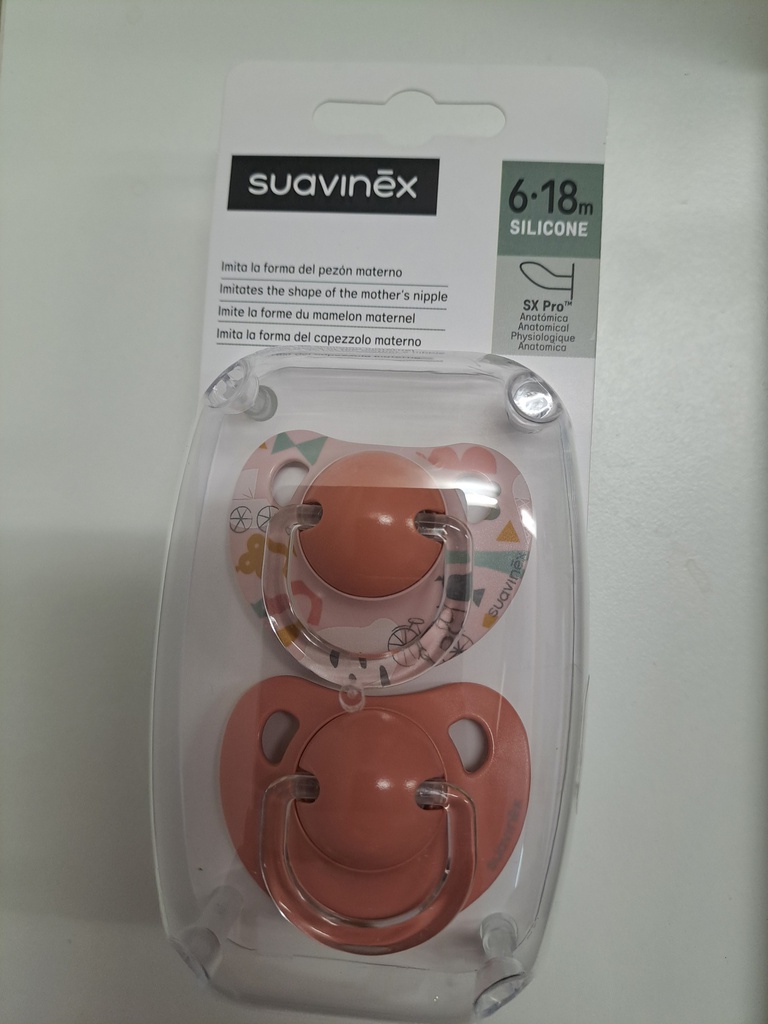 Suavinex - Lot de 2 Tétines en Silicone - Pink Duo