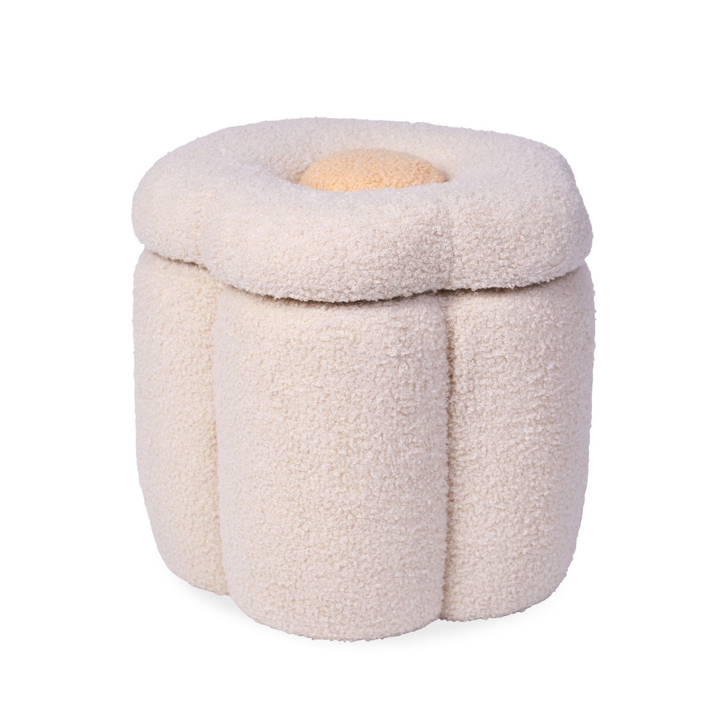 Childhome - Pouf de Fleur + Coffre a Jouet - Ecru