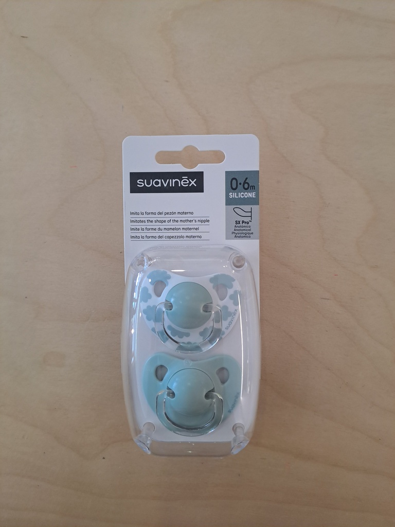 Suavinex - Lot de 2 Tétines en Silicone - Blue Duo