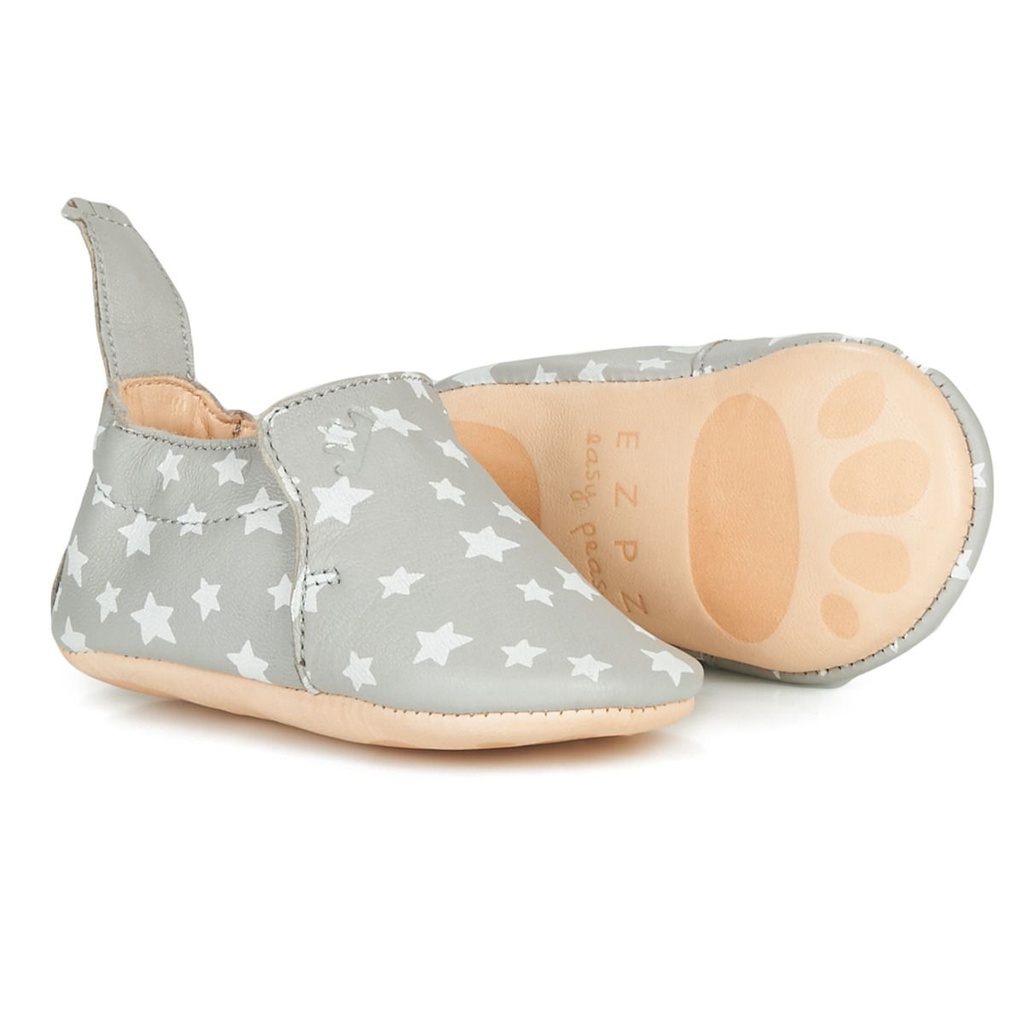 Easy Peasy - Chaussons Blumoo - Gris / Étoiles blanches