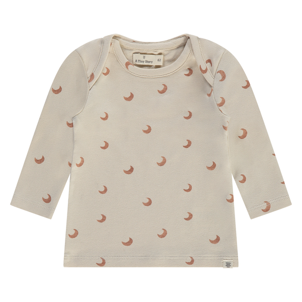 A Tiny Story (by Babyface) - T-shirt à manches longues motif lune - Pearl