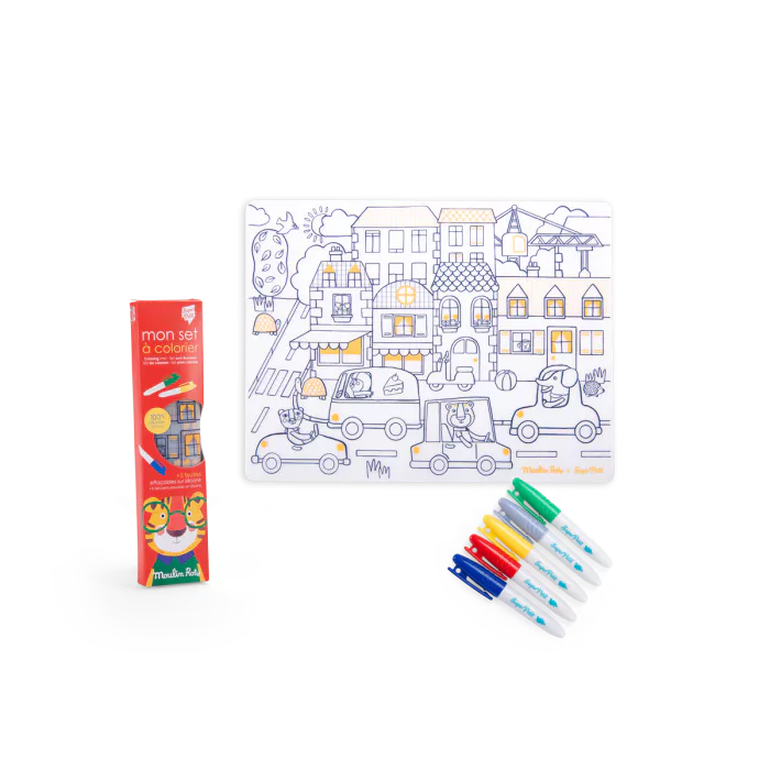 Moulin Roty / Super Petit - Mon set à colorier en silicone