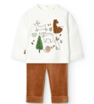 Boboli - Ensemble T-shirt et pantalon mixte - Forêt