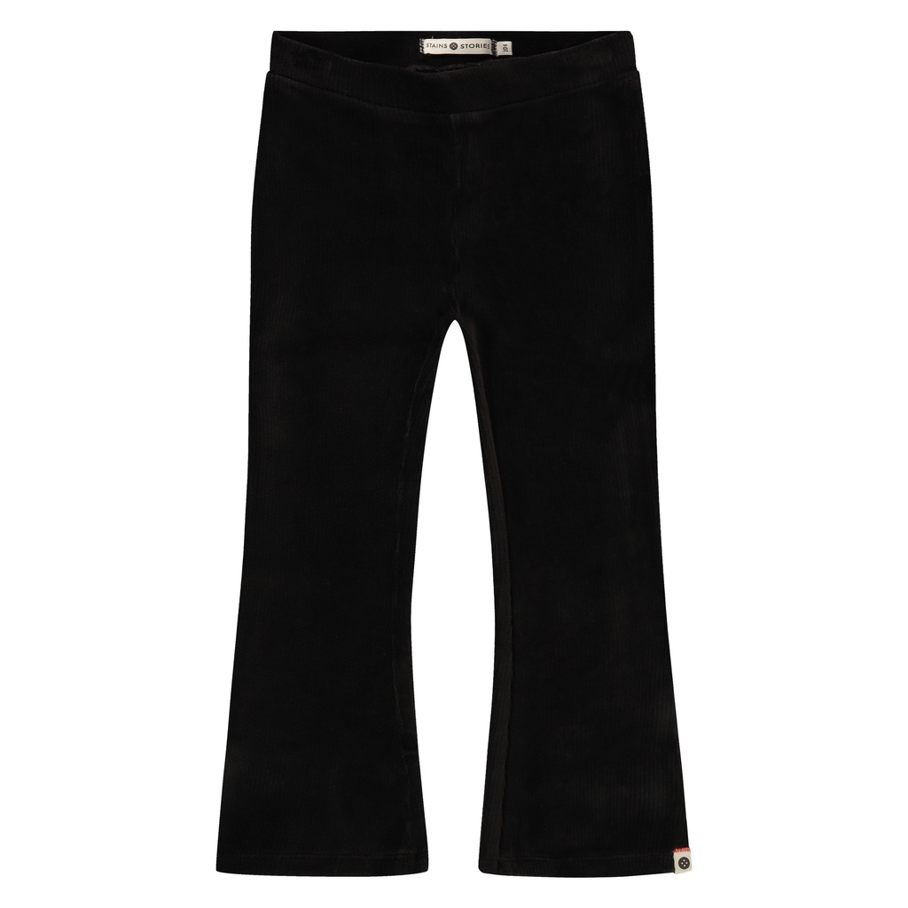 STAINS &amp; STORIES (BY BABYFACE) - Pantalon flare en velours - Nearly Black