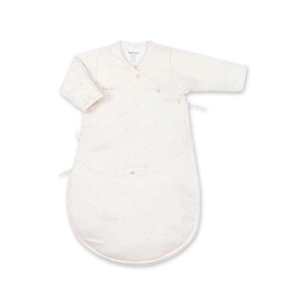 Bemini - Gigoteuse 1-4 Mois Small Dot Print Ecru Pady Jersey + Jersey Tog 3